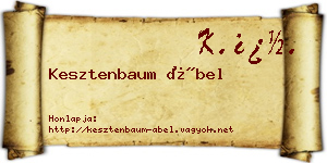 Kesztenbaum Ábel névjegykártya